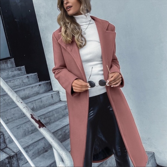 Trench coat pea coat jacket charcoal gray grey - Picture 15 of 16